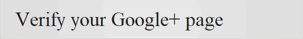 Verify your Google+ page